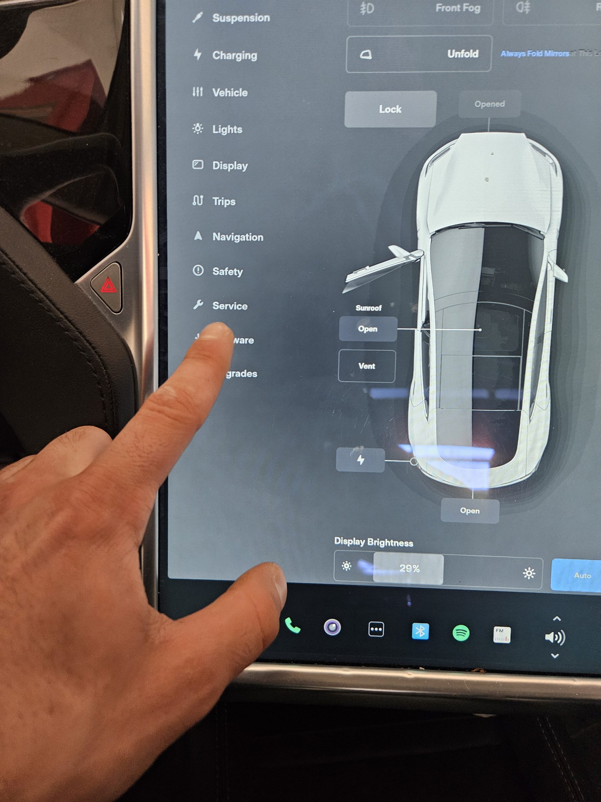 Tesla service mode