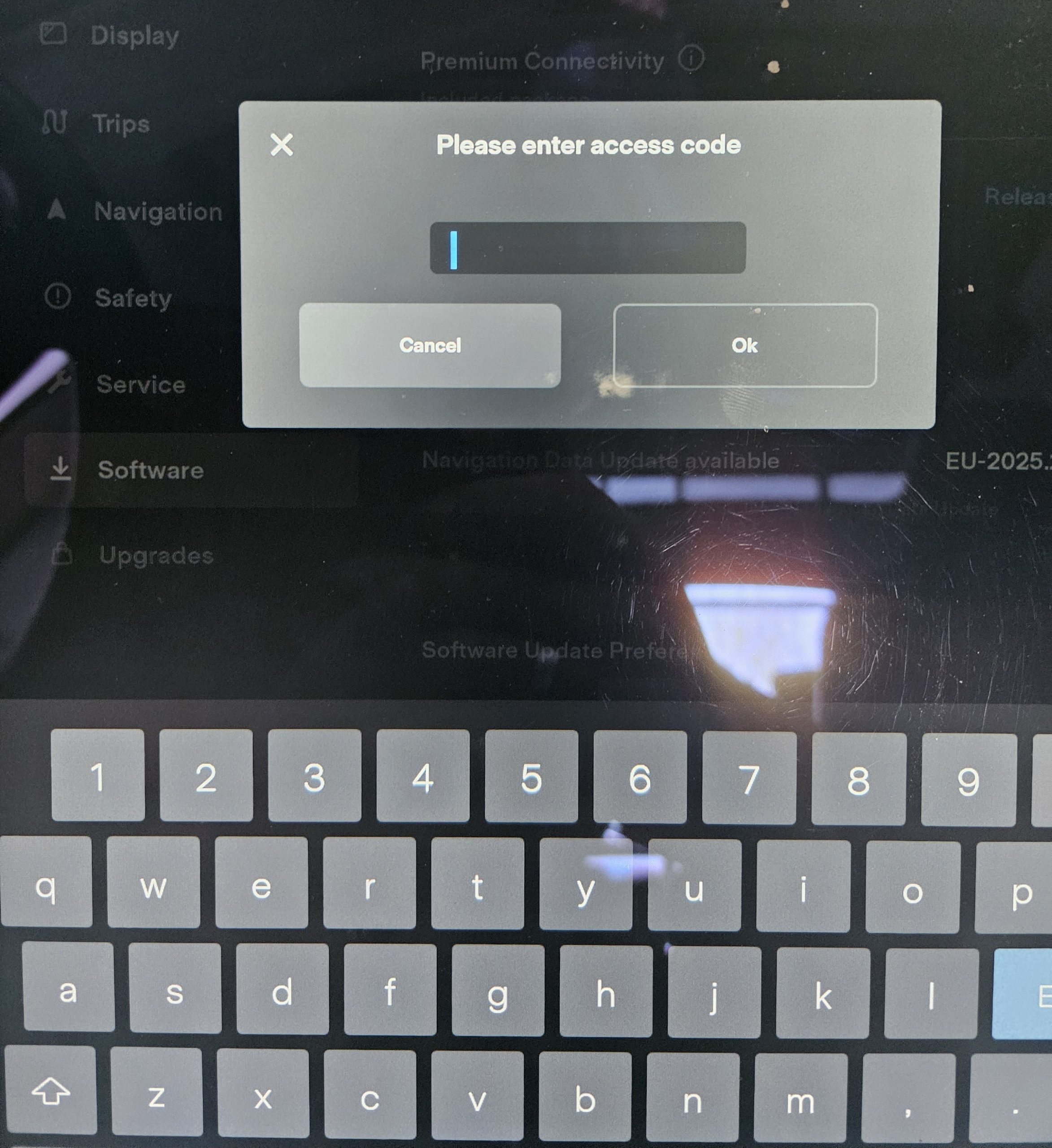 Tesla service mode